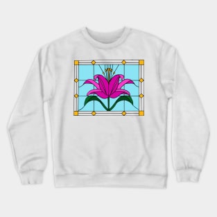 pink lily Crewneck Sweatshirt